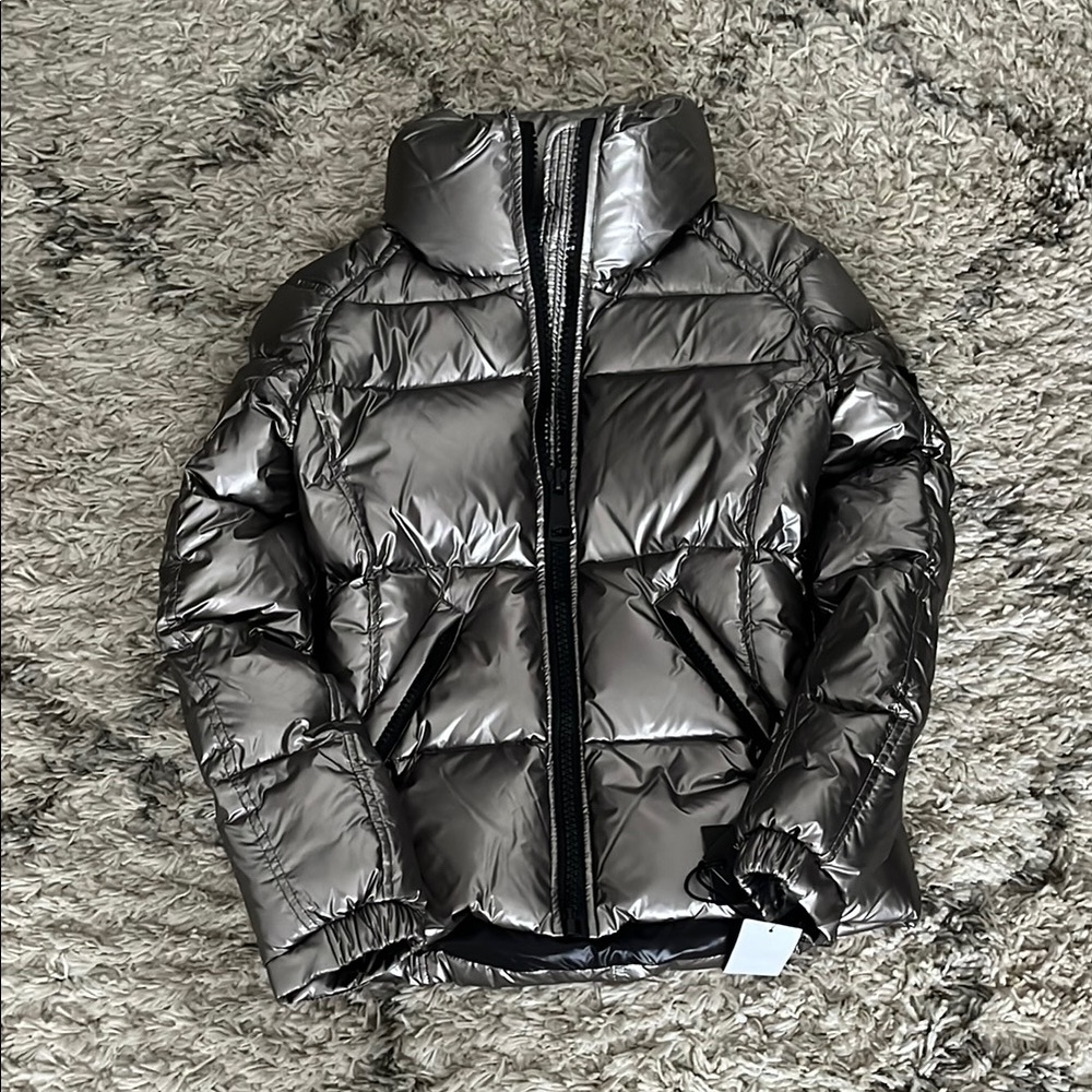Sam. Freestyle down jacket. Size xs. Gunmetal. New with tags.
